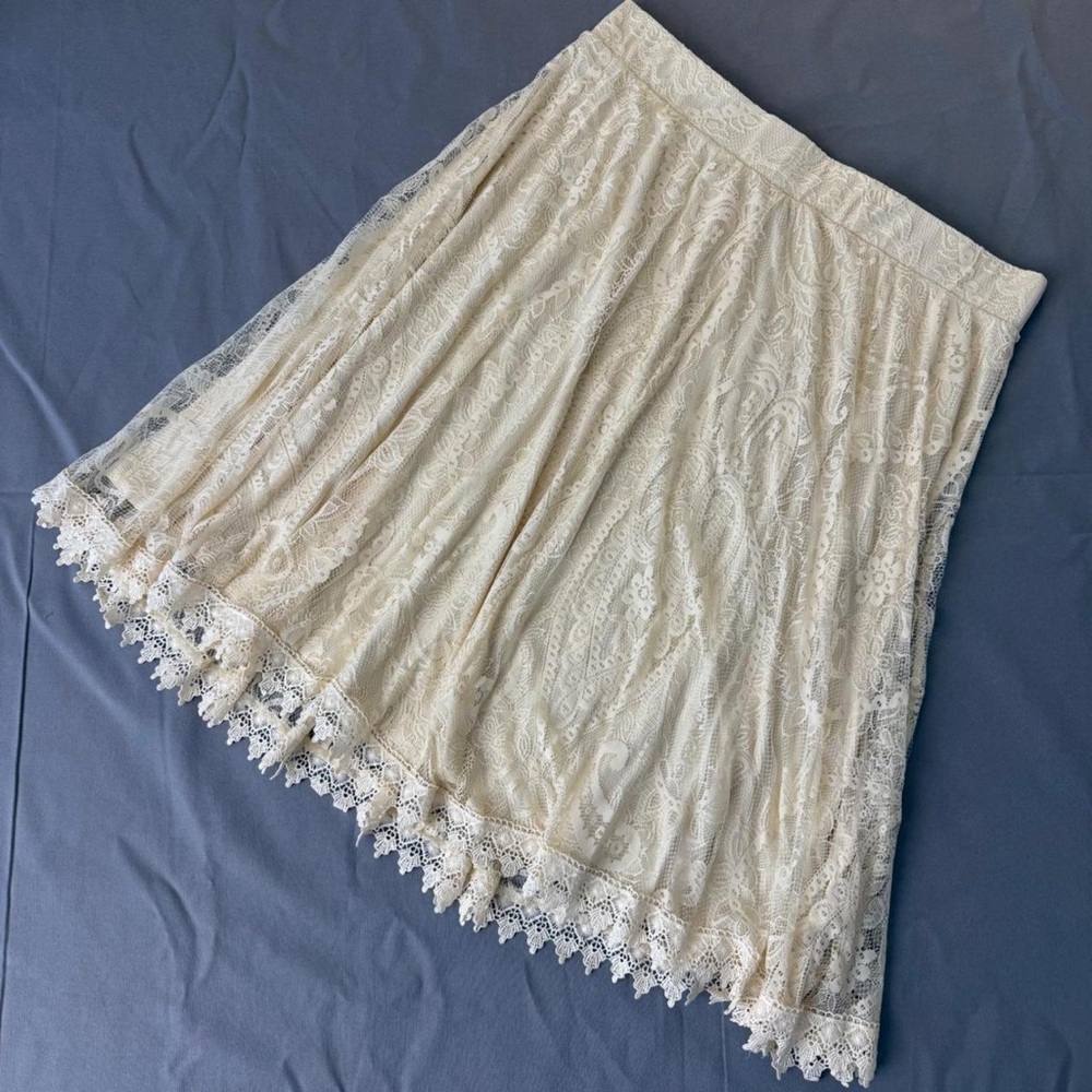 Torrid Ivory Lace Midi Skirt